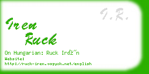 iren ruck business card